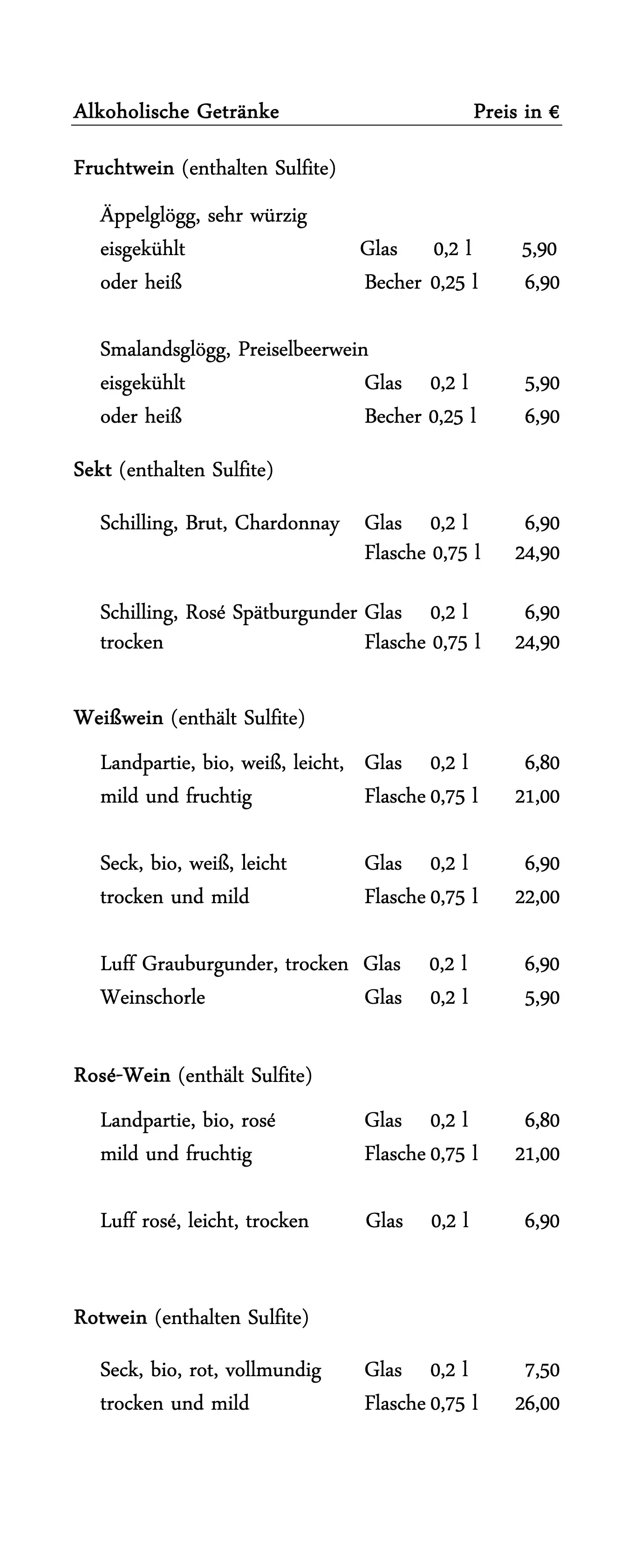 Getränkekarte – Seite 5 von 14