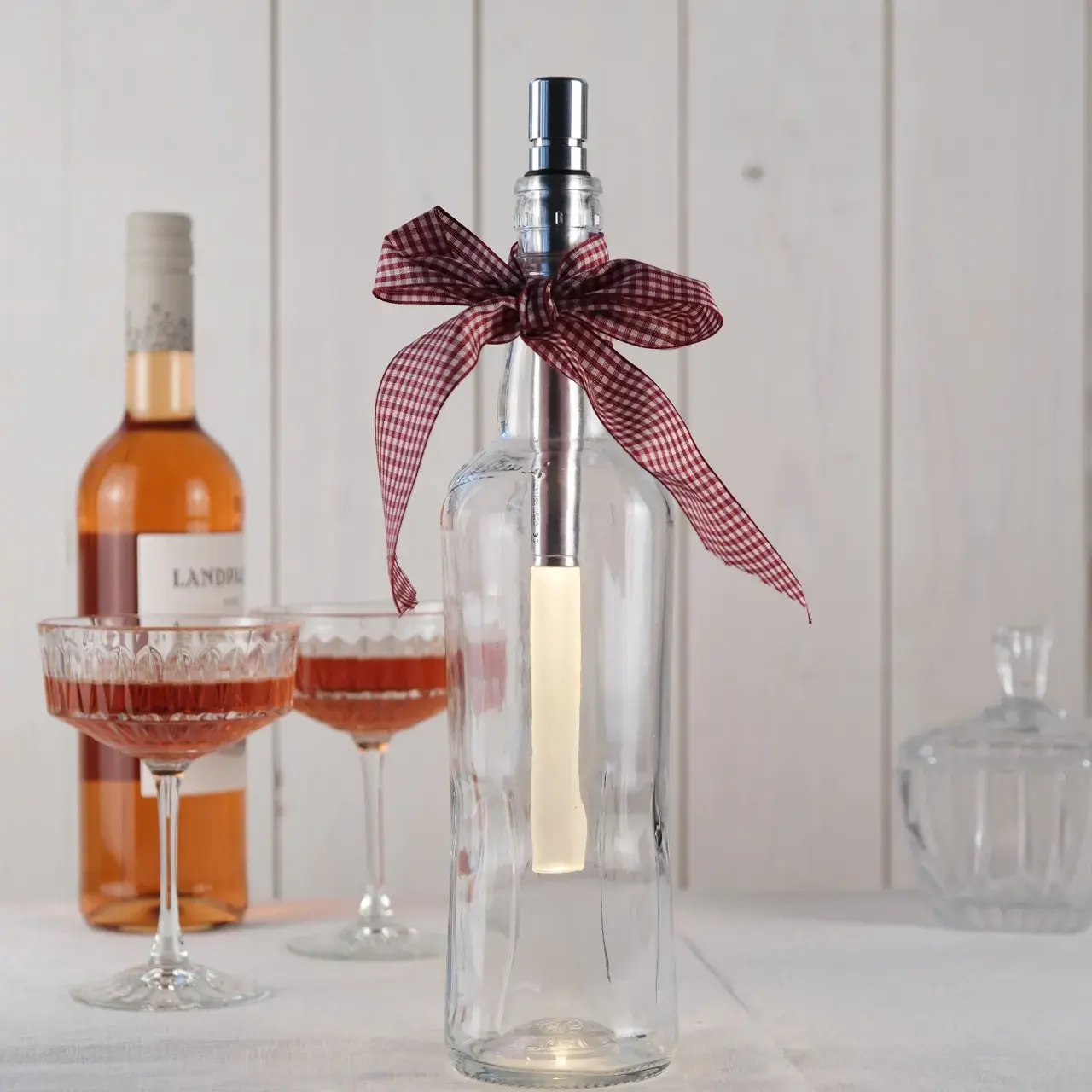 Dekorative Flaschenlampe als Geschenk